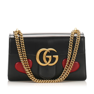 GG Marmont Leather Shoulder Bag Black - Bag Religion