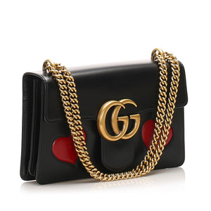 GG Marmont Leather Shoulder Bag Black - Bag Religion