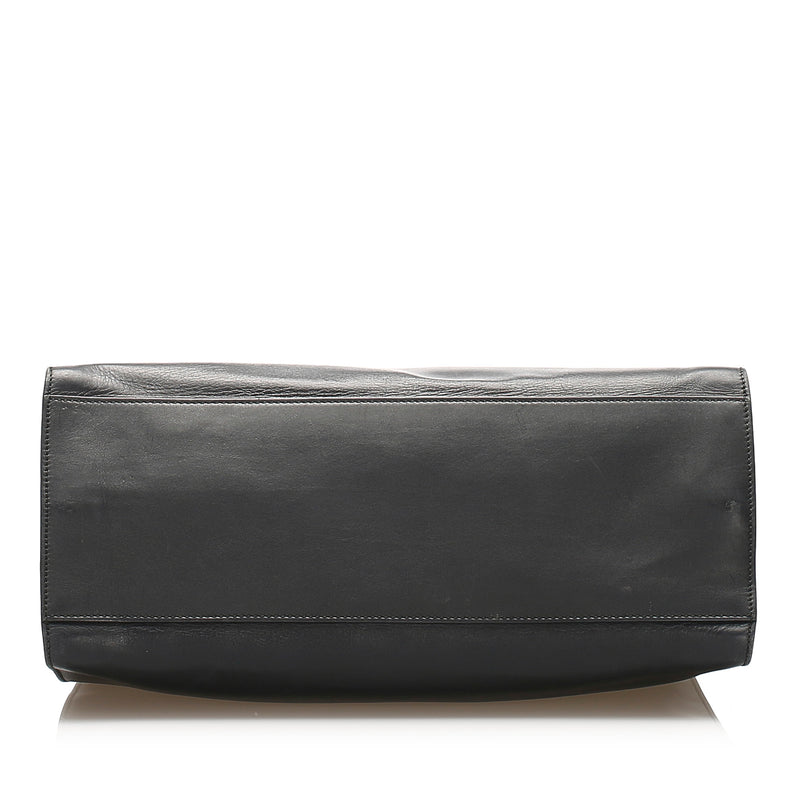 Medium Bamboo Nymphaea Leather Satchel Black - Bag Religion