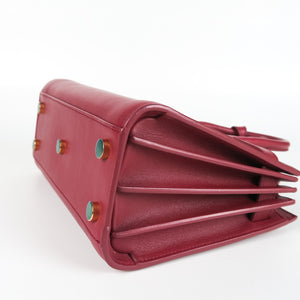 Nano Sac De Jour in Smooth Burgundy Leather