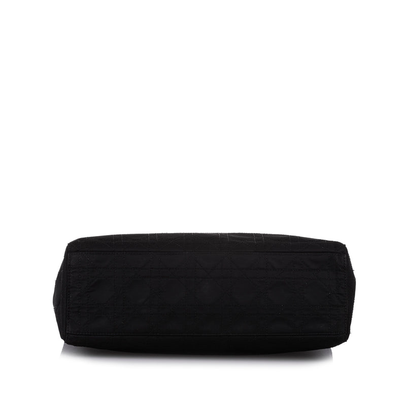 Cannage Lady Dior Nylon Handbag Black - Bag Religion