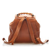 Bamboo Drawstring Leather Backpack Brown - Bag Religion