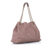 Soho Chain Leather Tote Bag Pink - Bag Religion