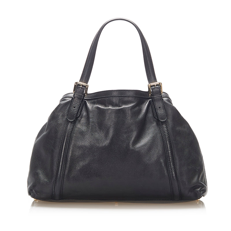 Britt Leather Tote Bag Black - Bag Religion