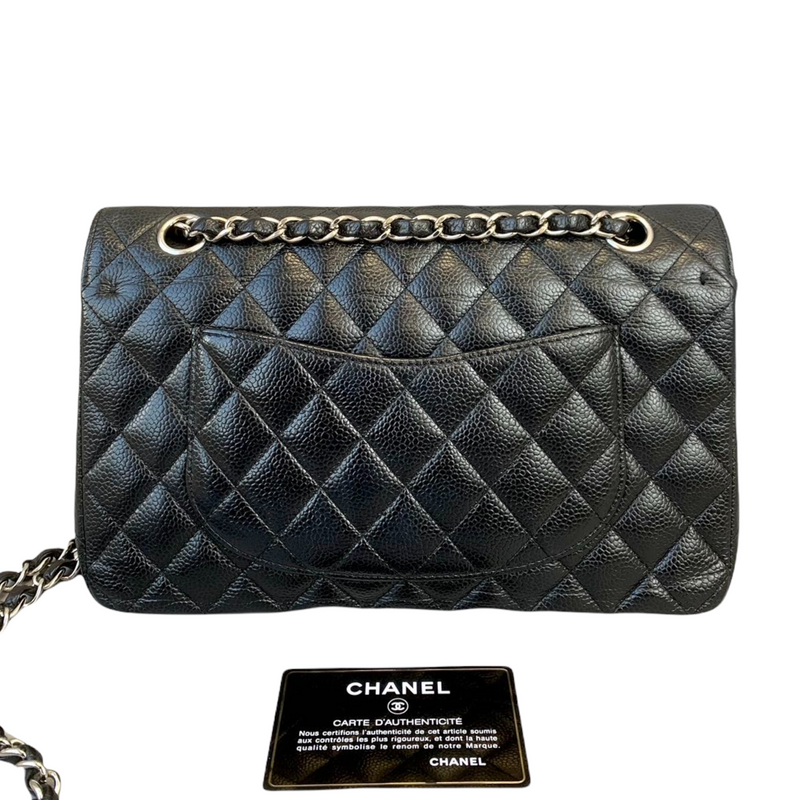 Classic Flap Caviar Medium Black SHW