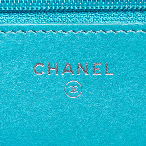 Boy Patent Leather Wallet on Chain Blue - Bag Religion