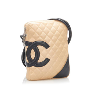 Cambon Ligne Lambskin Leather Crossbody Brown - Bag Religion