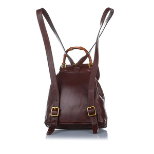 Bamboo Leather Drawstring Backpack Brown - Bag Religion