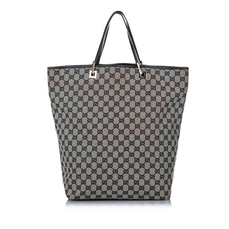 GG Canvas Tote Bag Gray - Bag Religion