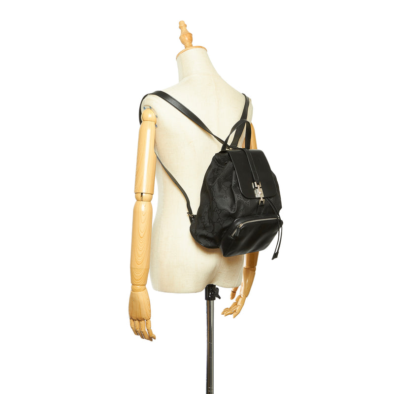 Leather Jackie Drawstring Backpack Black - Bag Religion