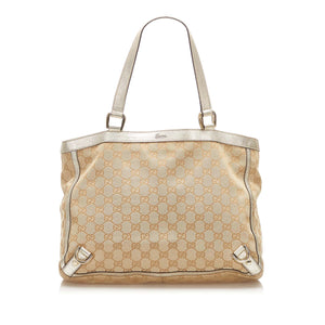 GG Canvas Abbey D- Ring Tote Bag Brown - Bag Religion