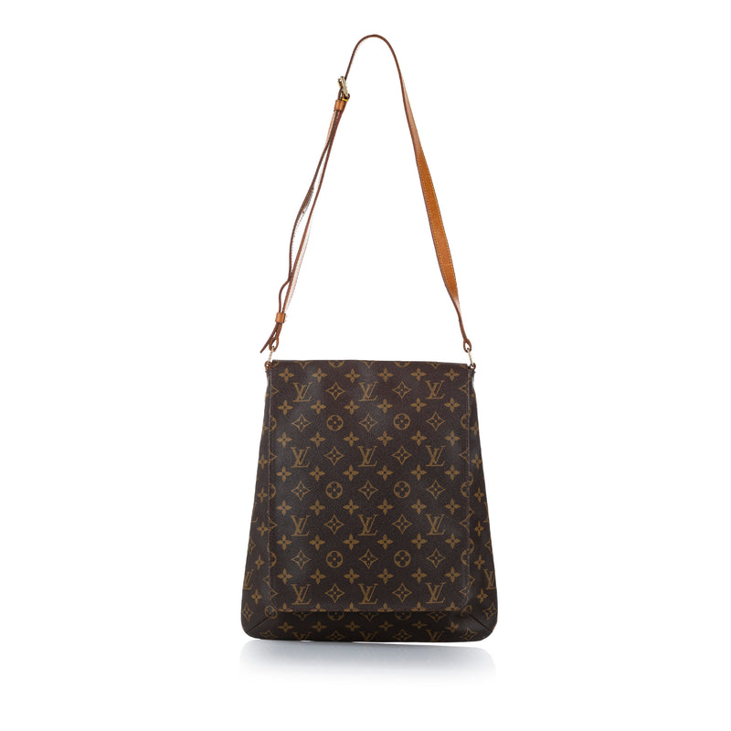 Louis+Vuitton+Musette+Salsa+Damier+Ebene+Crossbody+GM+Brown+Canvas