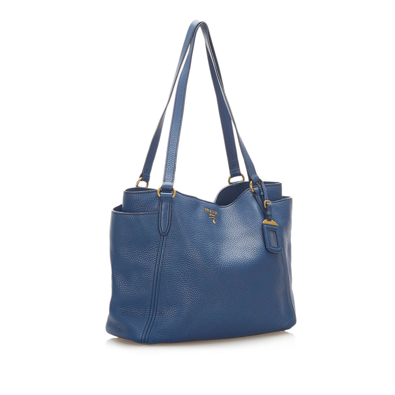 Leather Tote Blue - Bag Religion