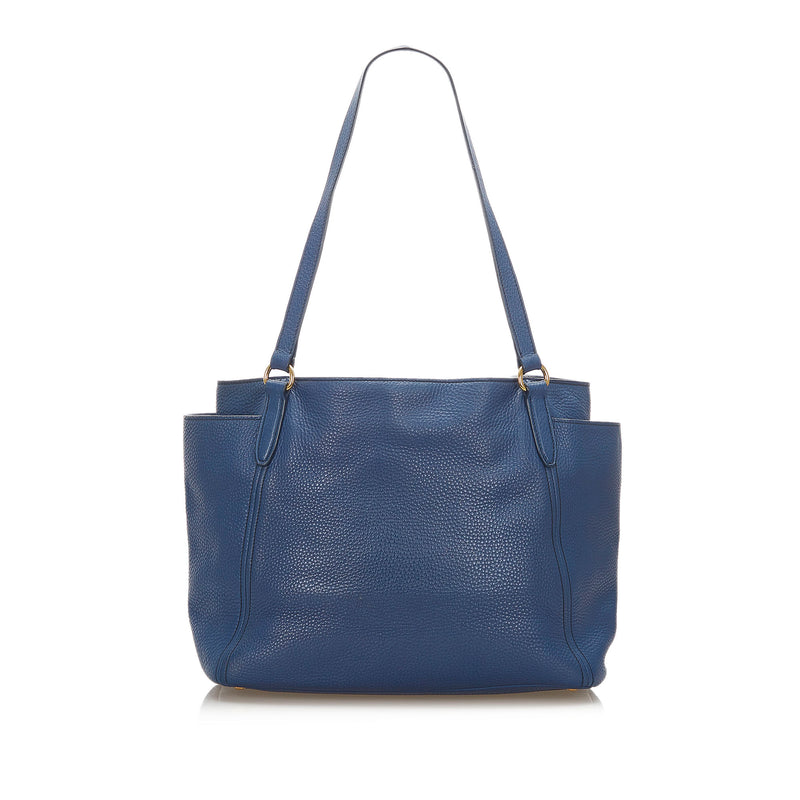 Leather Tote Blue - Bag Religion