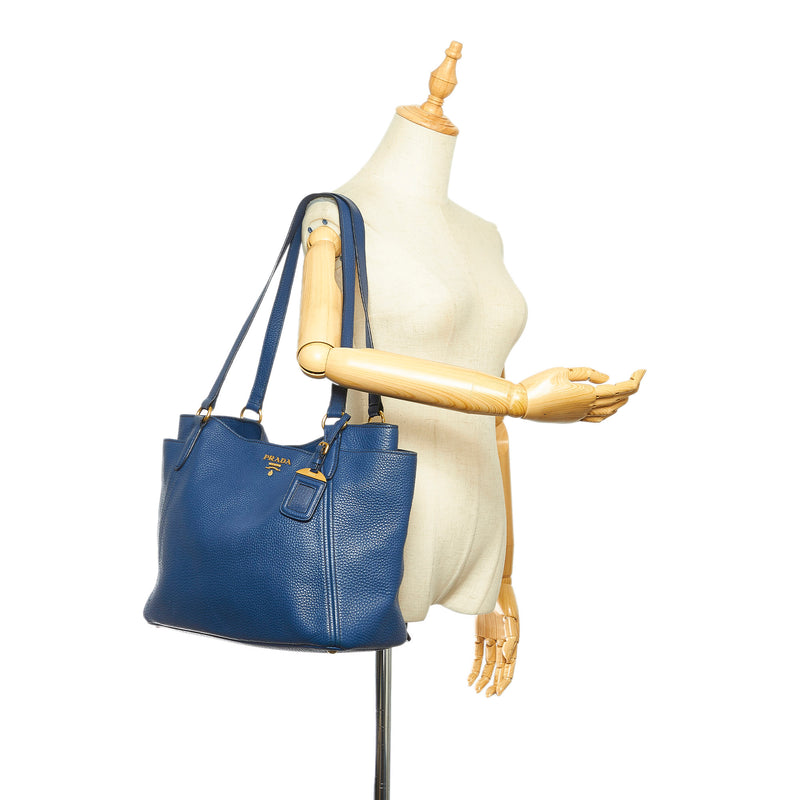 Leather Tote Blue - Bag Religion