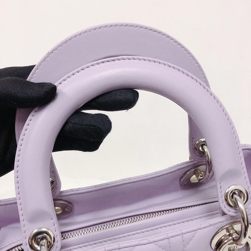 Lambskin Lady Dior Medium Bag in Lilac