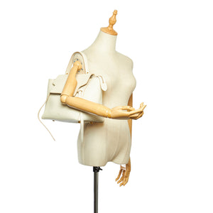 Belt Leather Handbag White - Bag Religion