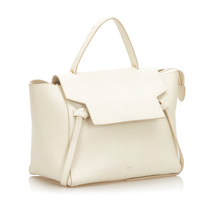 Belt Leather Handbag White - Bag Religion