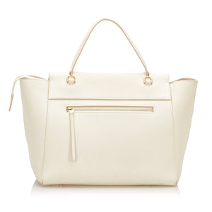 Belt Leather Handbag White - Bag Religion