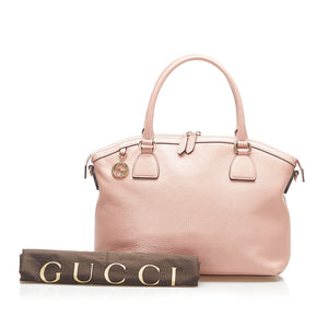 GG Charm Dome Leather Handbag Pink - Bag Religion