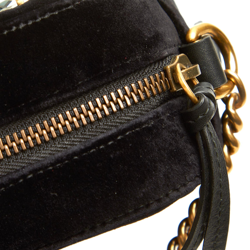 GG Marmont Velvet Crossbody Bag Black - Bag Religion