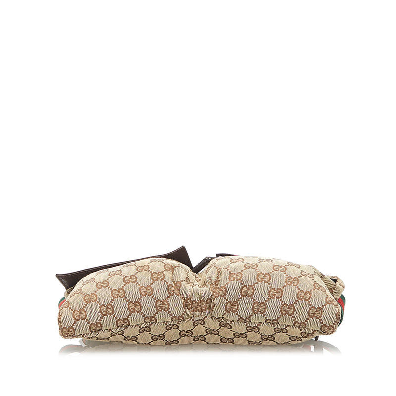 GG Canvas Web Belt Bag Brown - Bag Religion