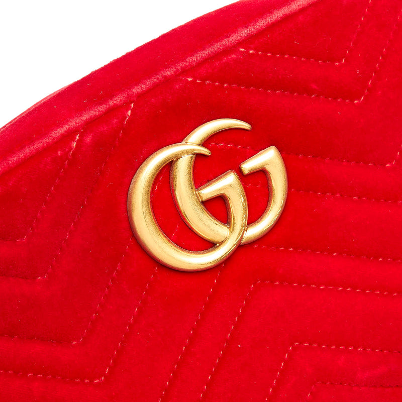 GG Marmont Velvet Crossbody Bag Red - Bag Religion