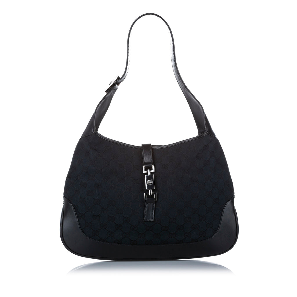 GG Canvas Jackie Shoulder Bag Black - Bag Religion
