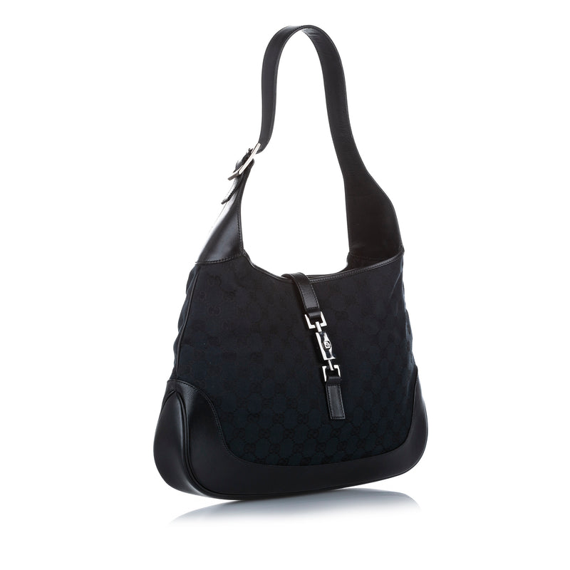 GG Canvas Jackie Shoulder Bag Black - Bag Religion