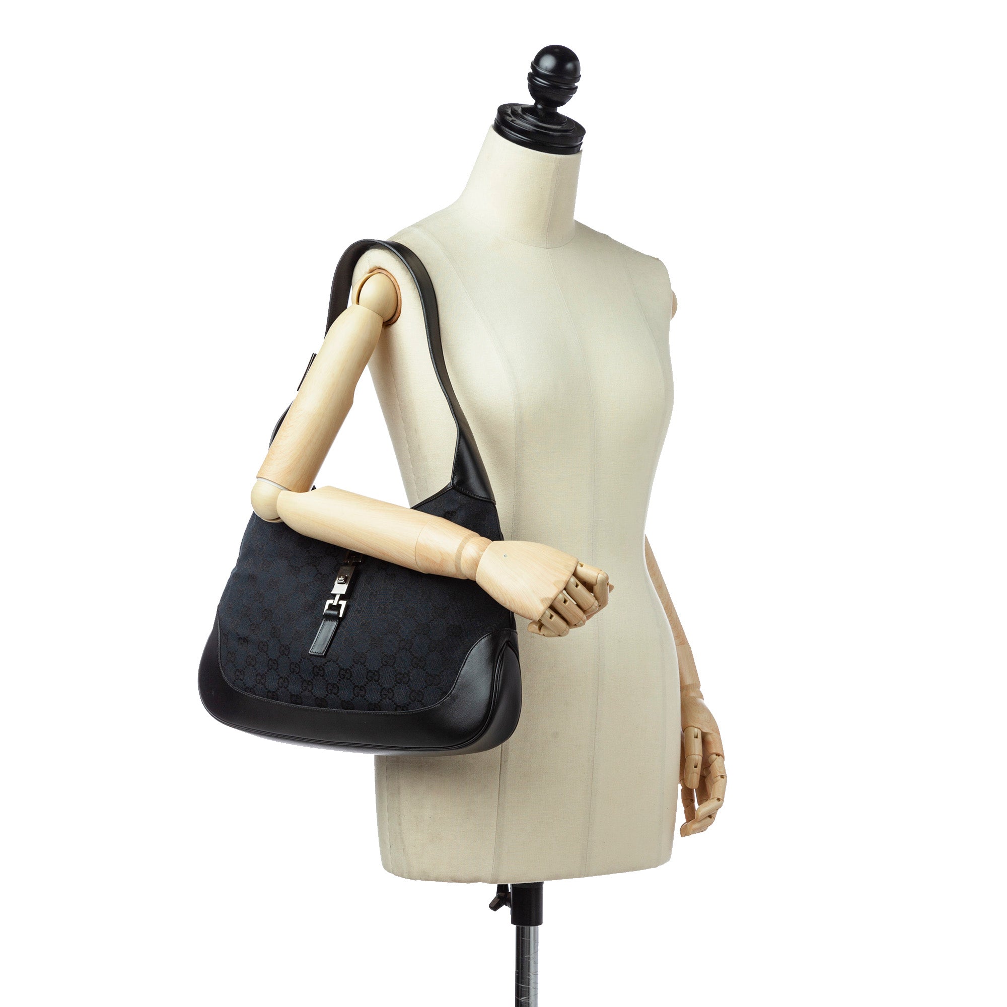 GG Canvas Jackie Shoulder Bag Black – Bag Religion