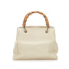Bamboo Shopper Leather Satchel White - Bag Religion