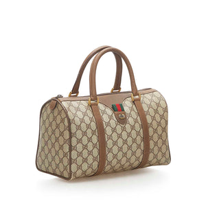 GG Supreme Web Boston Bag Brown - Bag Religion