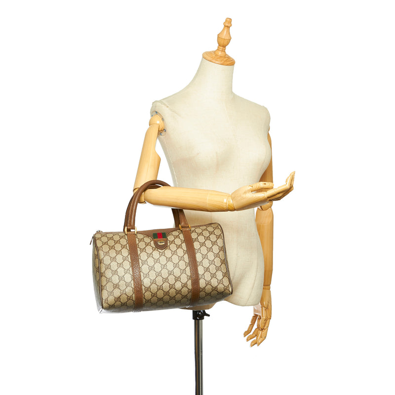 GG Supreme Web Boston Bag Brown - Bag Religion