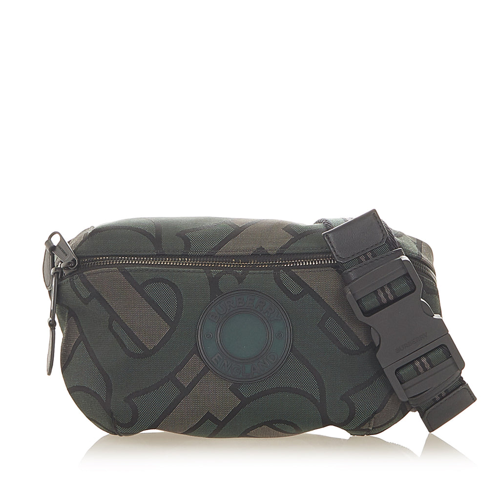 Printed Canvas Belt Bag Green - Bag Religion