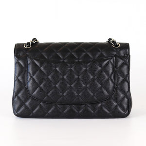 Jumbo Classic Flap Black Caviar Leather with SHW