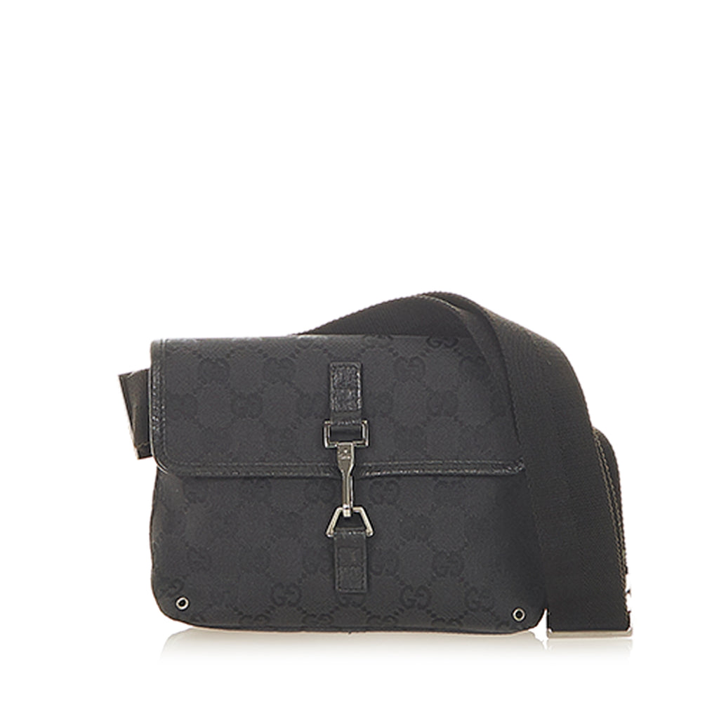 GG Jackie Canvas Belt Bag Black - Bag Religion