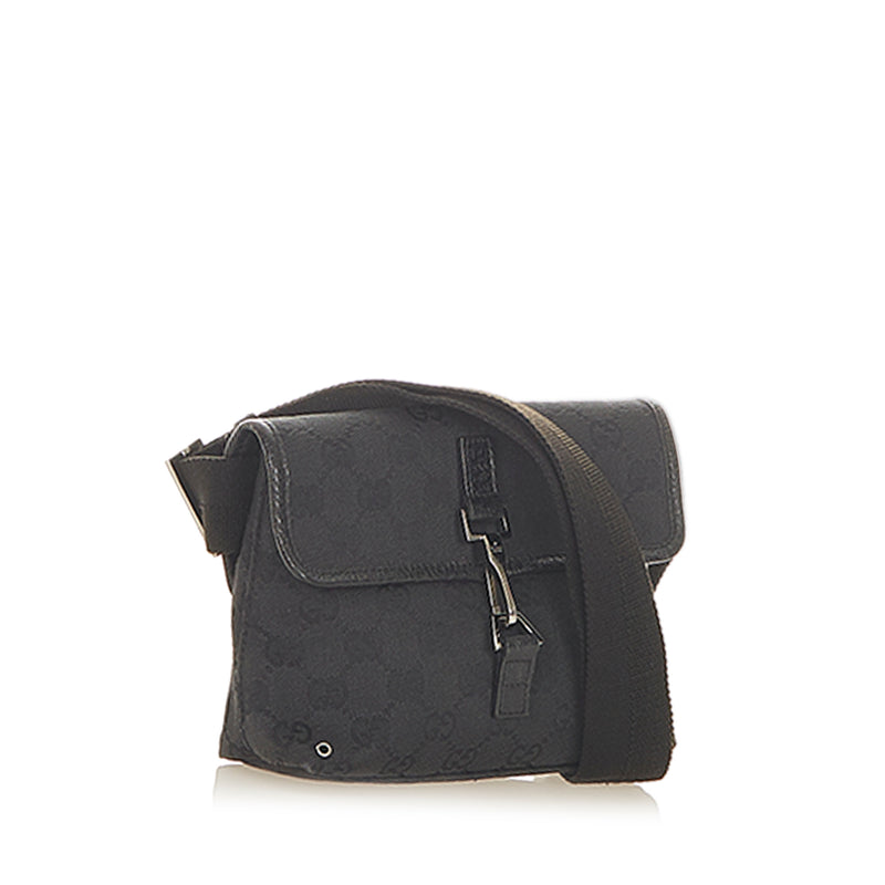 GG Jackie Canvas Belt Bag Black - Bag Religion