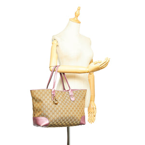 GG Canvas Heart Bit Tote Bag Brown - Bag Religion