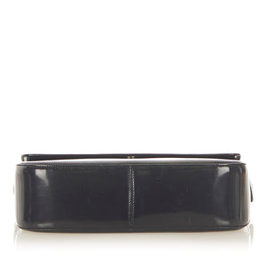 Patent Leather Shoulder Bag Black - Bag Religion