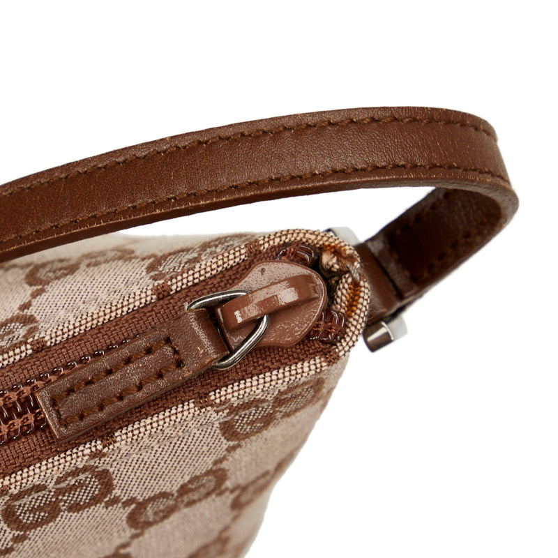 Brown Gucci GG Canvas Boat Baguette