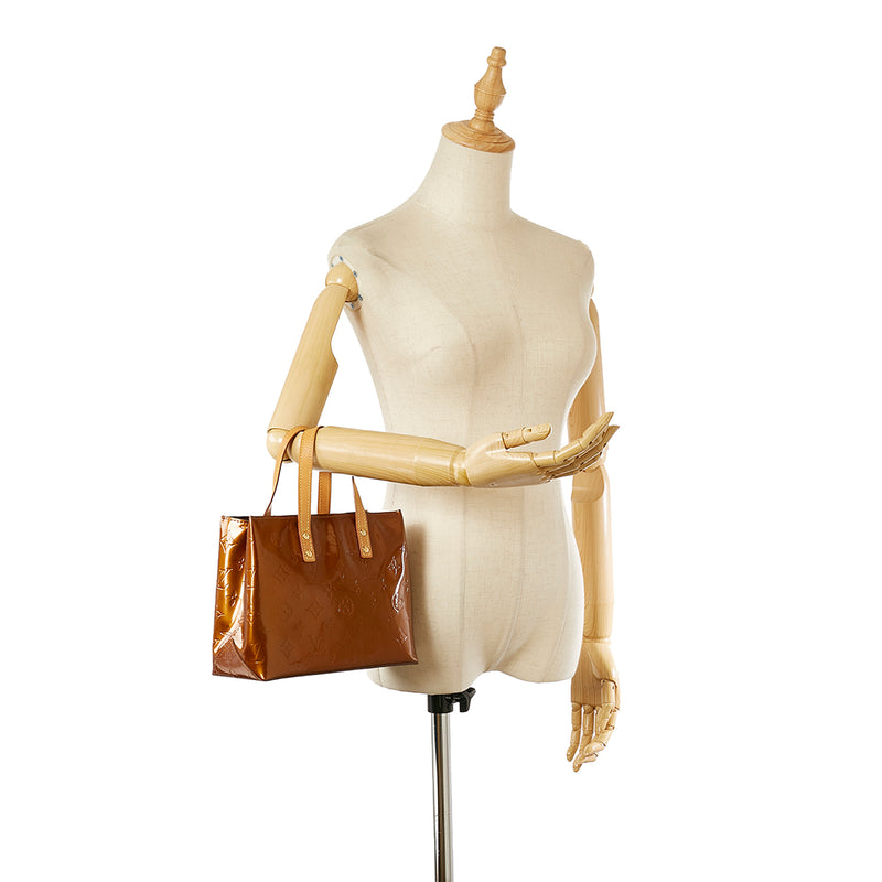 Louis Vuitton, Bags, Louis Vuitton Bronze Brown Reade Pm Vernis Patent  Leather Small Mini Tote Bag