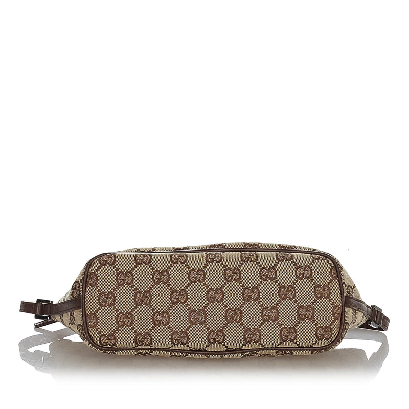 Brown Gucci GG Canvas Boat Baguette