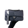 Classic Flap Medium Chevron Caviar Black RHW