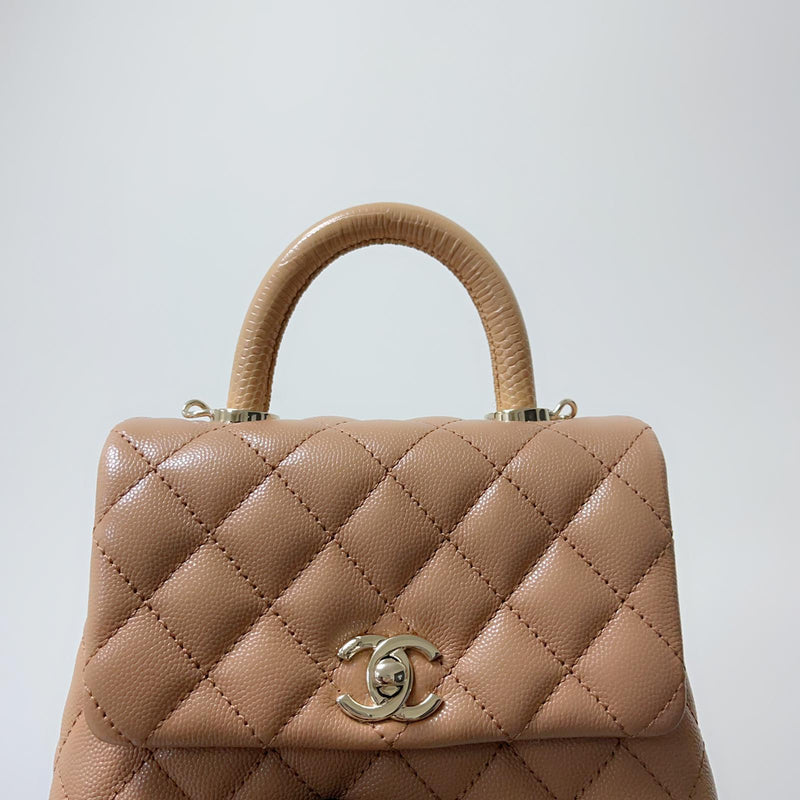 Mini Coco Handle Flap Caramel LGHW