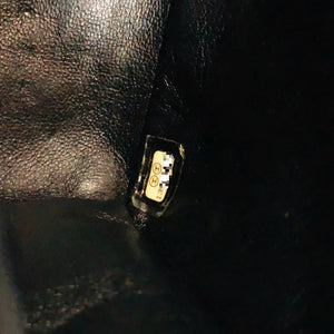 Jumbo Quilted Patent Single Flap Bag in Black with SHW