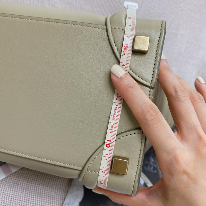 Micro Luggage Smooth Calfskin Beige