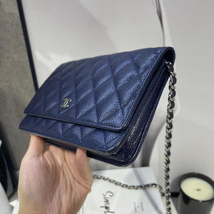 Caviar Wallet on Chain Navy Blue SHW