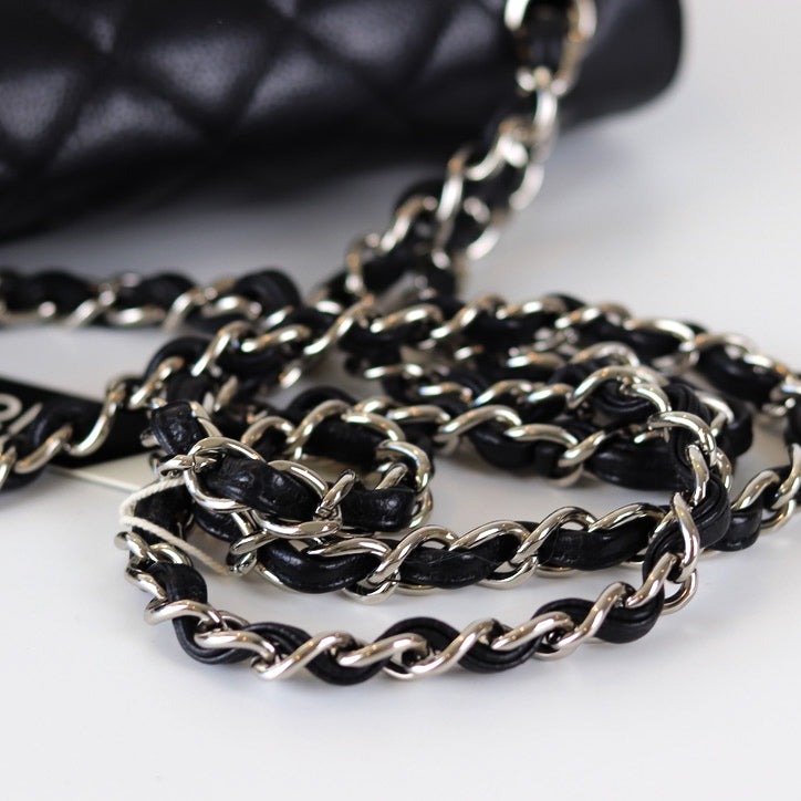 Jumbo Classic Flap Black Caviar Leather with SHW