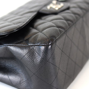 Jumbo Classic Flap Black Caviar Leather with SHW