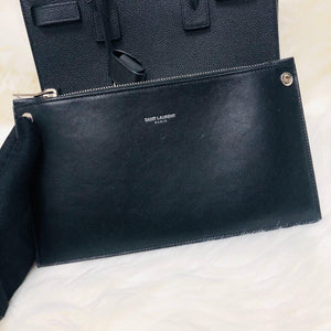 Baby Sac De Jour in Black Grained Leather